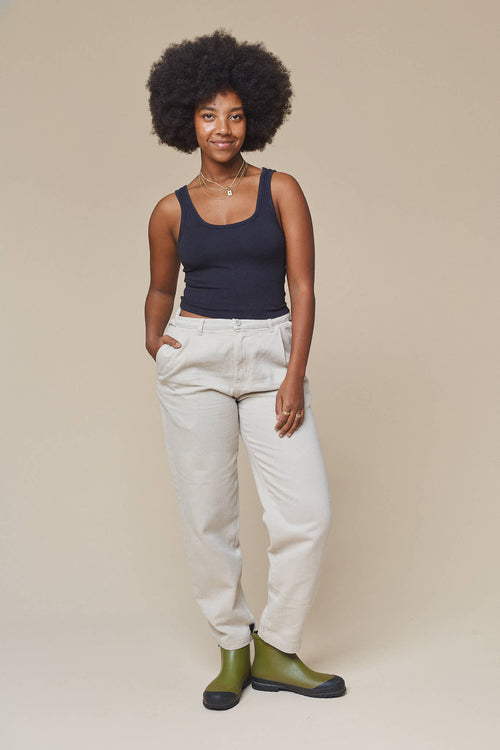 Acuma Pant | Jungmaven Hemp Clothing & Accessories / model_desc: Abeba is 5’7” wearing M