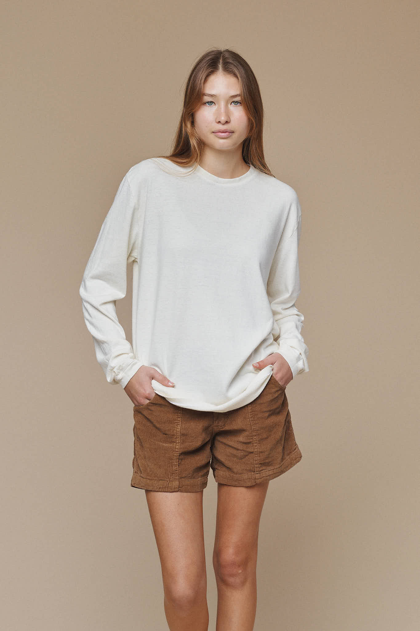 Baja Long Sleeve Tee | Jungmaven Hemp Clothing & Accessories / model_desc: Katirel is 5’9” wearing S