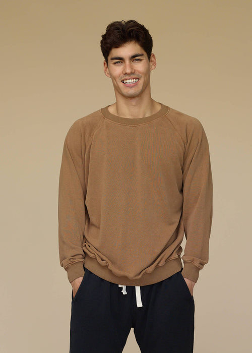 Bonfire Raglan Sweatshirt | Jungmaven Hemp Clothing & Accessories / model_desc: Henry is 6’0” wearing Large