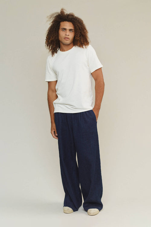 Disco Denim Pant | Jungmaven Hemp Clothing & Accessories / model_desc: Davon is 6β0β wearing M