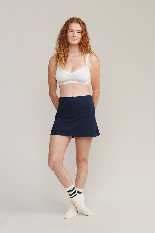 Court Skort | Jungmaven Hemp Clothing & Accessories / model_desc: Sydney is 5’8” wearing Medium