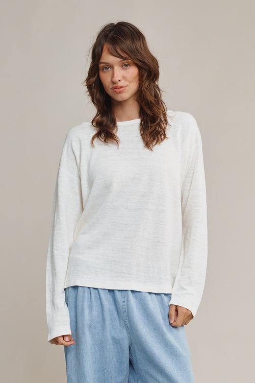 Breton Long Sleeve Tee | Jungmaven Hemp Clothing & Accessories / model_desc: Tatchi is 5’9” wearing S