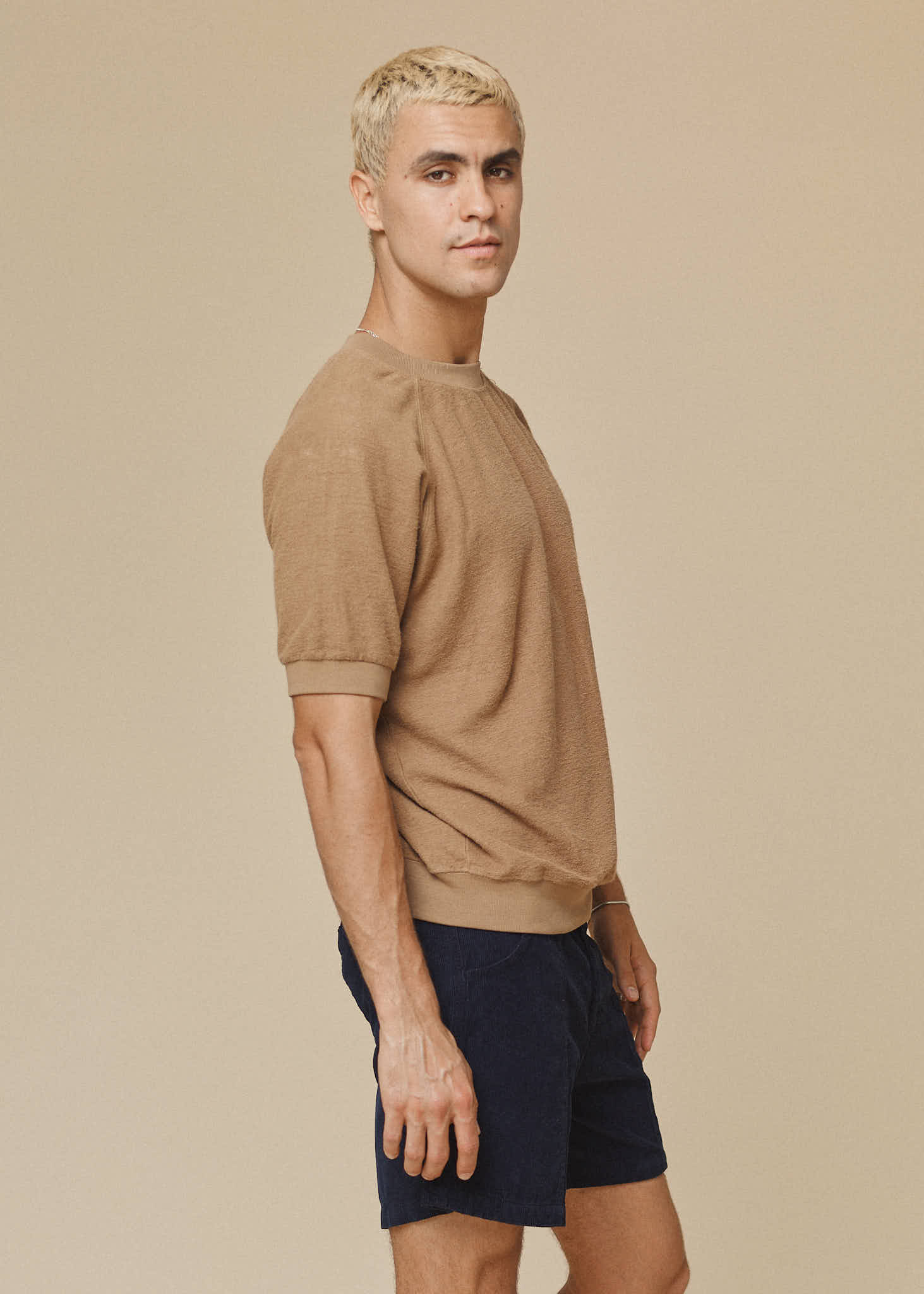 Short Sleeve Raglan Sherpa Sweatshirt | Jungmaven Hemp Clothing & Accessories / Color: