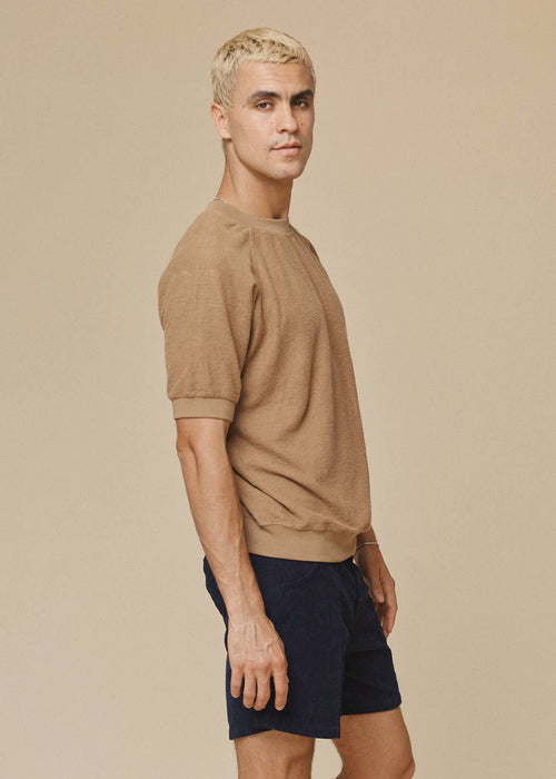 Short Sleeve Raglan Sherpa Sweatshirt | Jungmaven Hemp Clothing & Accessories / Color: