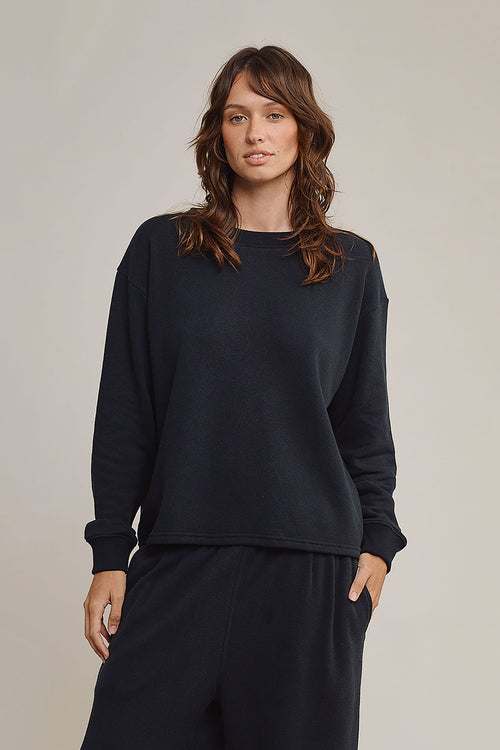 Campfire Fleece Sweatshirt | Jungmaven Hemp Clothing & Accessories / model_desc: Tatchi is 5’9” wearing S