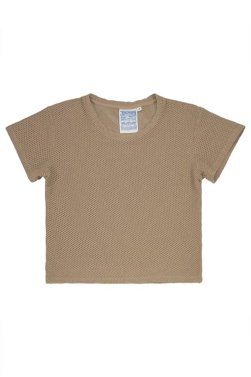 Carmen Mesh Cropped Tee | Jungmaven Hemp Clothing & Accessories / Color: Coyote