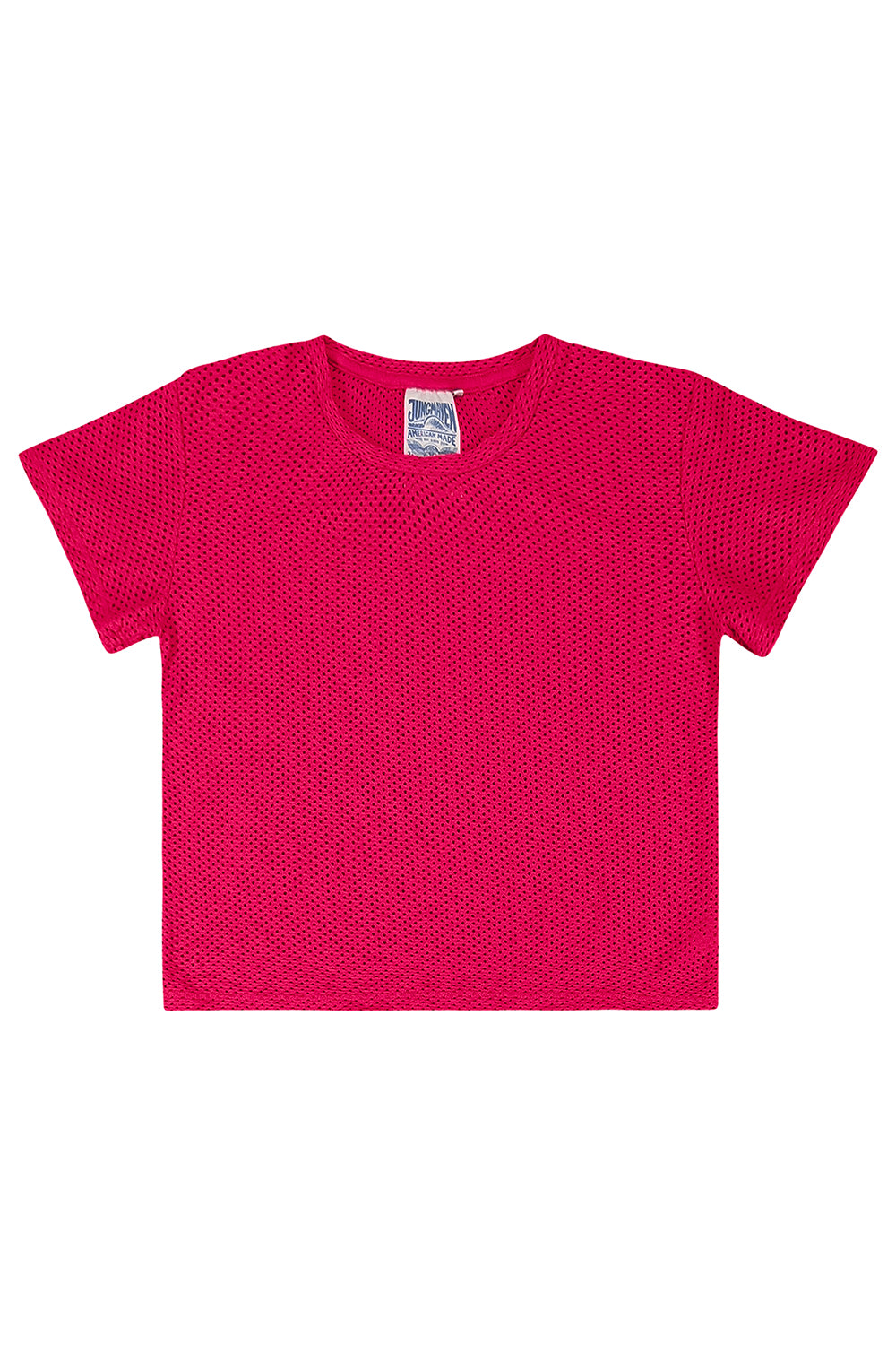Carmen Mesh Cropped Tee | Jungmaven Hemp Clothing & Accessories / Color: Pink Grapefruit