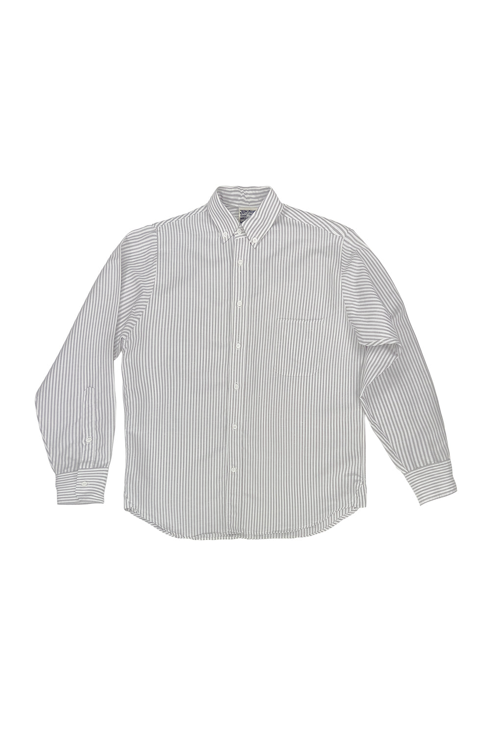 Catalina Button Down Shirt | Jungmaven Hemp Clothing & Accessories / Color: Lt. Gray Stripe