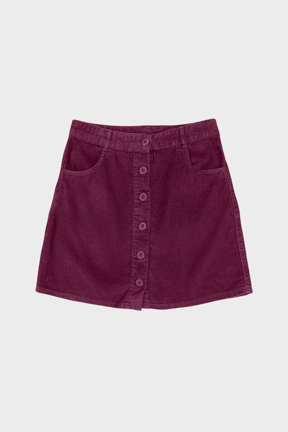 Corduroy Vassar Skirt | Jungmaven Hemp Clothing & Accessories / Color: Burgundy
