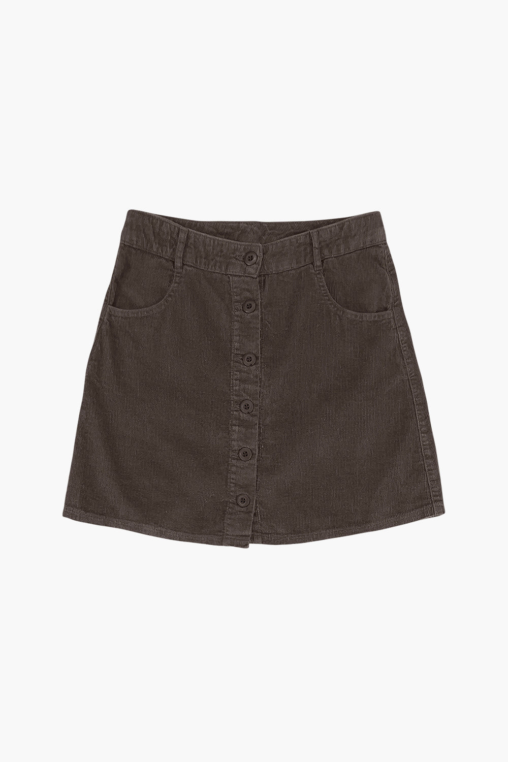 Corduroy Vassar Skirt | Jungmaven Hemp Clothing & Accessories / Color: Coffee Bean
