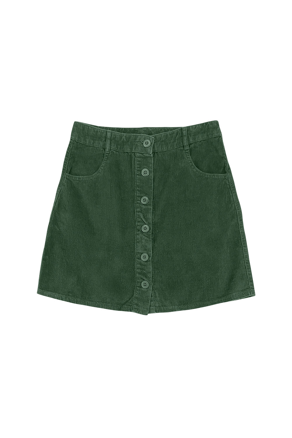 Corduroy Vassar Skirt | Jungmaven Hemp Clothing & Accessories / Color: Hunter Green