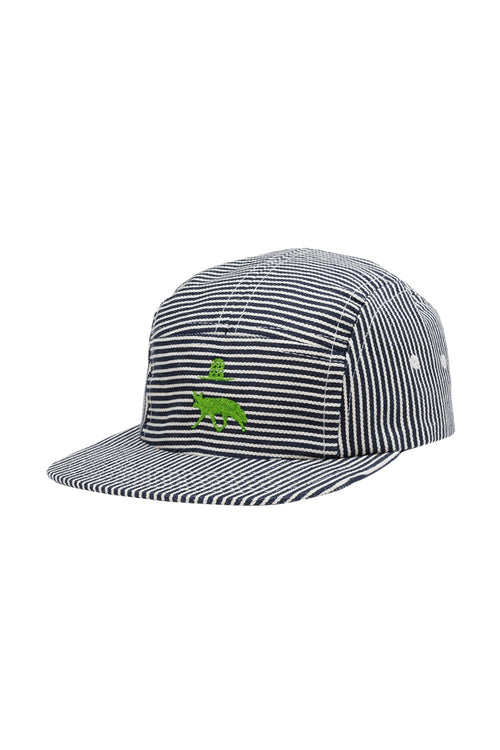 Coyote Hickory Stripe Cap | Jungmaven Hemp Clothing & Accessories / Color: Narrow Stripe w/ Black