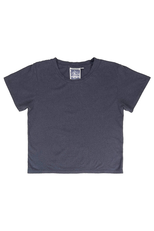 Cropped Lorel Tee | Jungmaven Hemp Clothing & Accessories / Color: Diesel Gray
