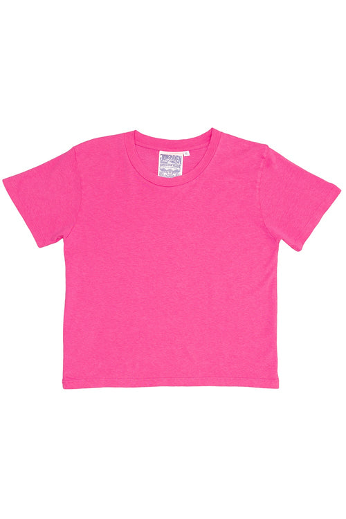 Cropped Lorel Tee | Jungmaven Hemp Clothing & Accessories / Color: Electric Fuchsia