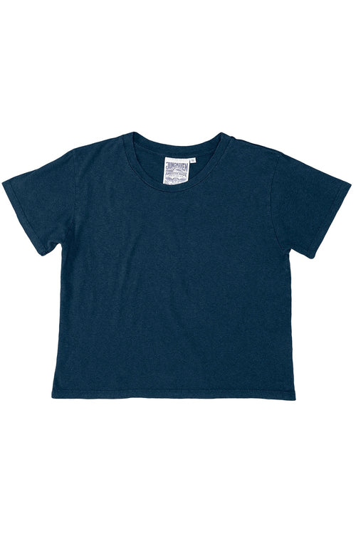 Cropped Lorel Tee | Jungmaven Hemp Clothing & Accessories / Color: Navy