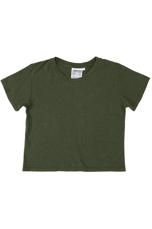 Cropped Lorel Tee | Jungmaven Hemp Clothing & Accessories / Color: Olive Green