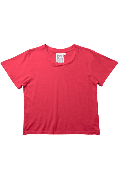 Cropped Lorel Tee - Sale Colors | Jungmaven Hemp Clothing & Accessories / Color: Poppy Red