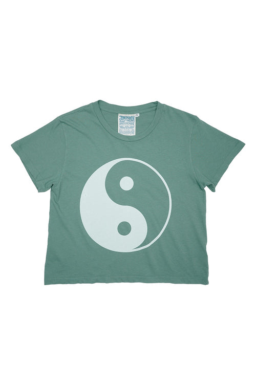 Yin Yang Cropped Ojai Tee | Jungmaven Hemp Clothing & Accessories / Color: Teal