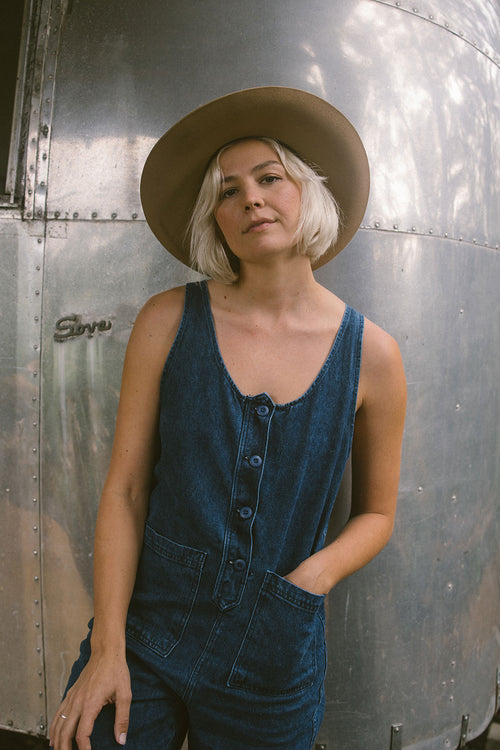 Denim Button Front Jumper | Jungmaven Hemp Clothing & Accessories / Color: