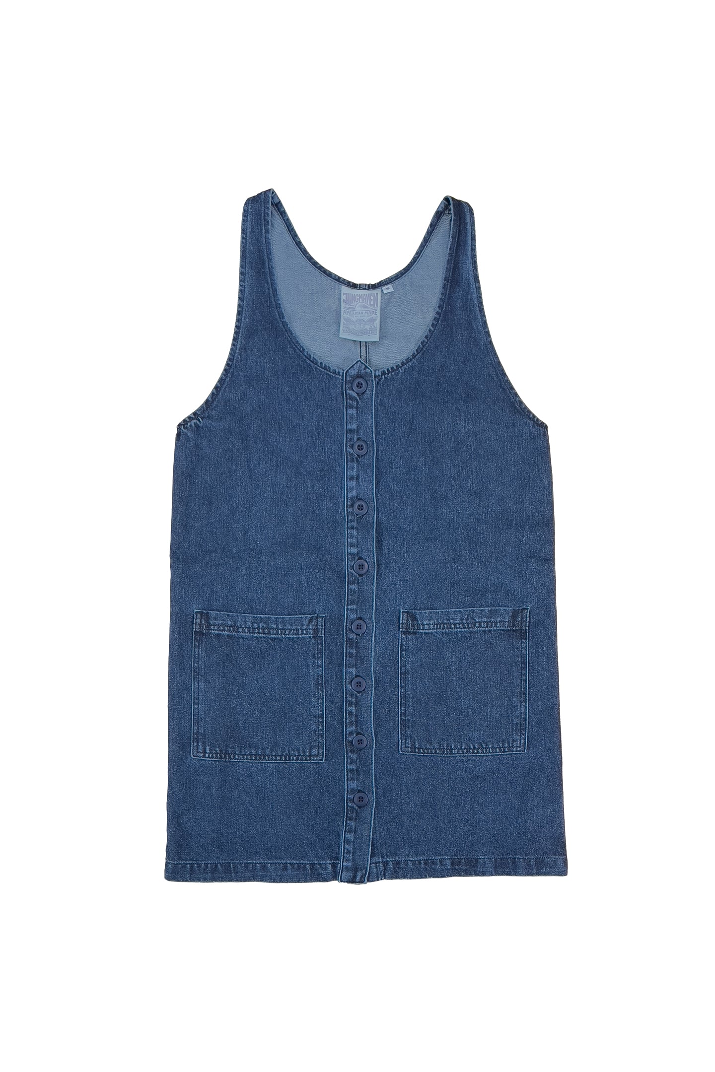 Denim Jumper Dress | Jungmaven Hemp Clothing & Accessories / Color: Medium