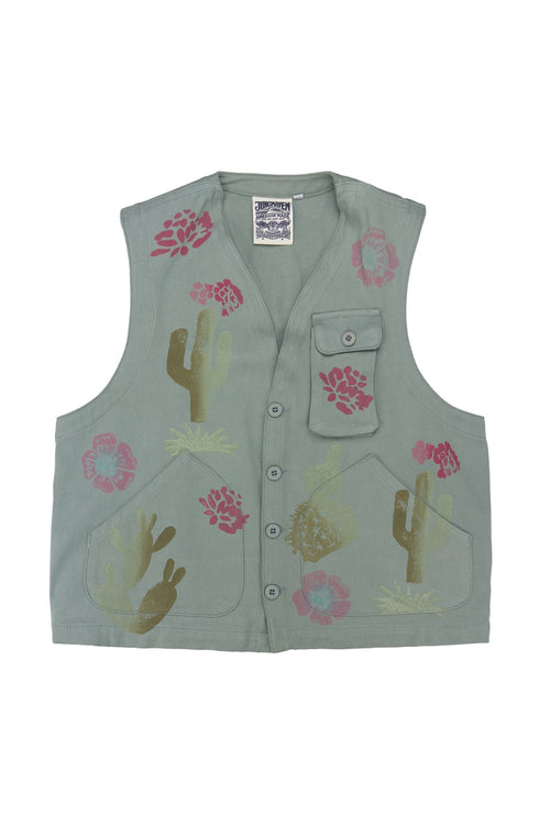 Desert Floral Falcon Vest | Jungmaven Hemp Clothing & Accessories / Color: Clay Green