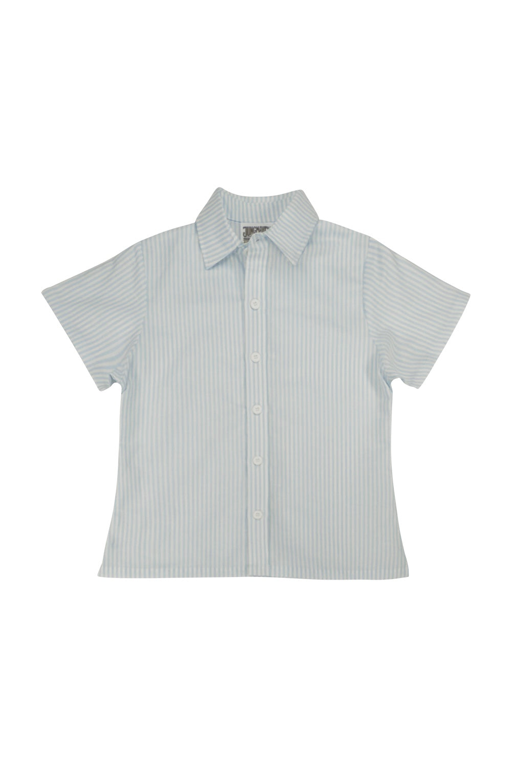 Faria Shirt | Jungmaven Hemp Clothing & Accessories / Color: Powder Blue Stripe