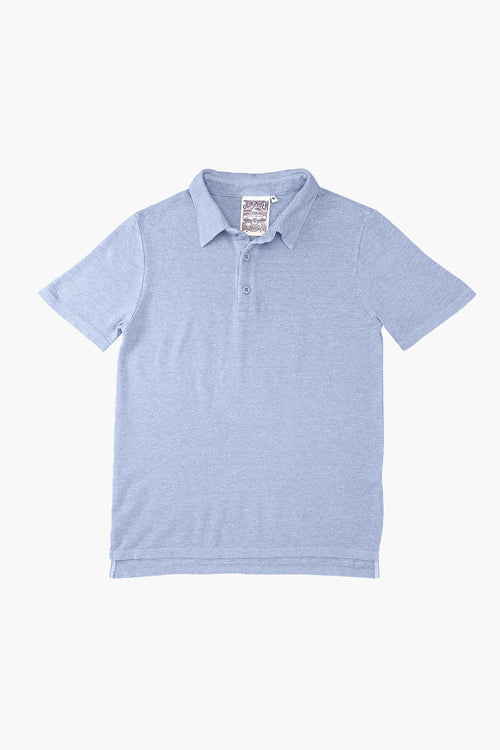 Heathered Fields Polo | Jungmaven Hemp Clothing & Accessories / Color: Rain Washed