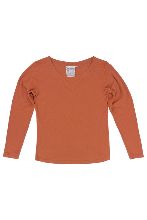 Finch Long Sleeve V-neck - Sale Colors | Jungmaven Hemp Clothing & Accessories / Color: Rooibos Tea