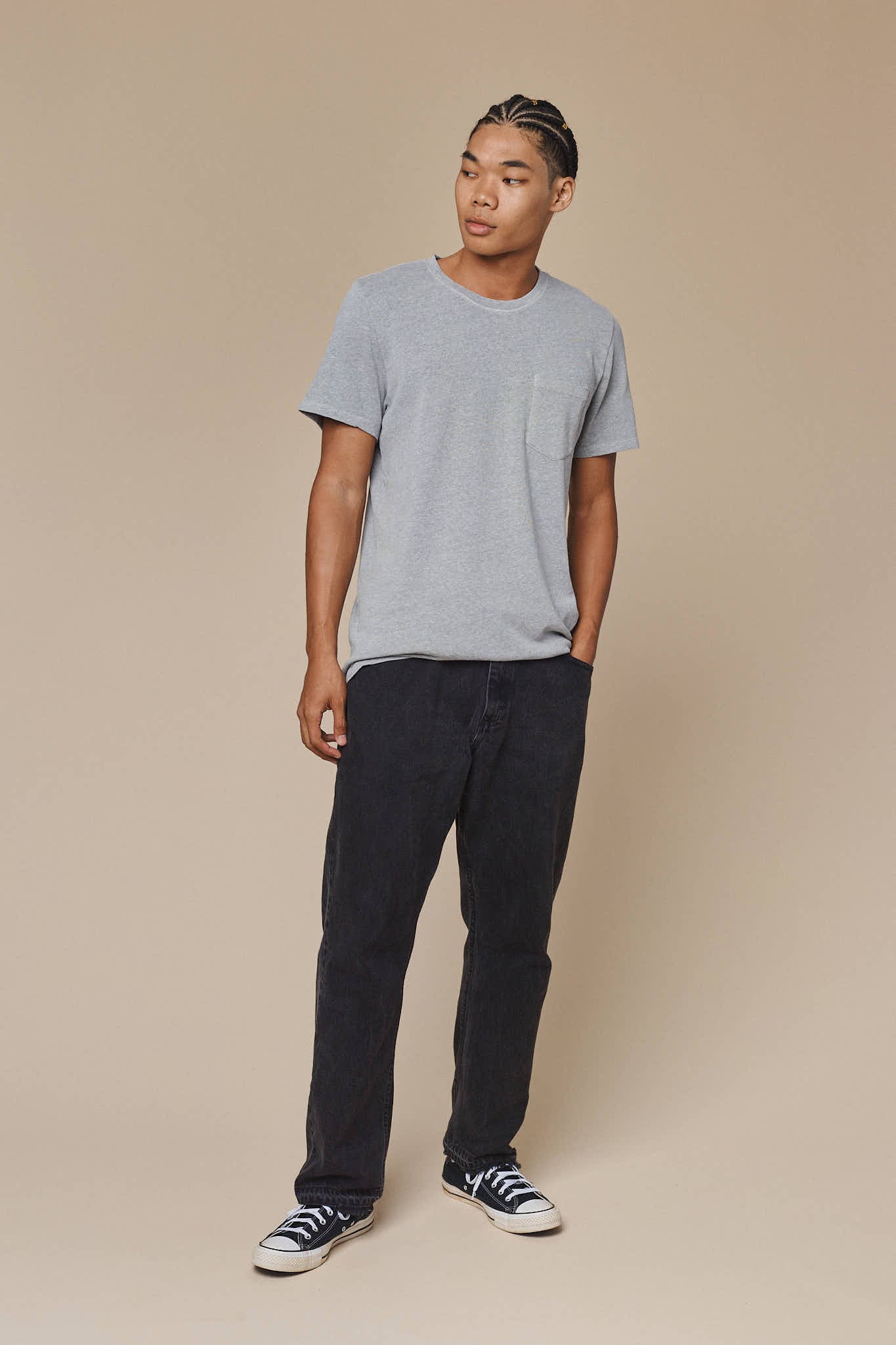 Heathered Baja Pocket Tee | Jungmaven Hemp Clothing & Accessories / Color: