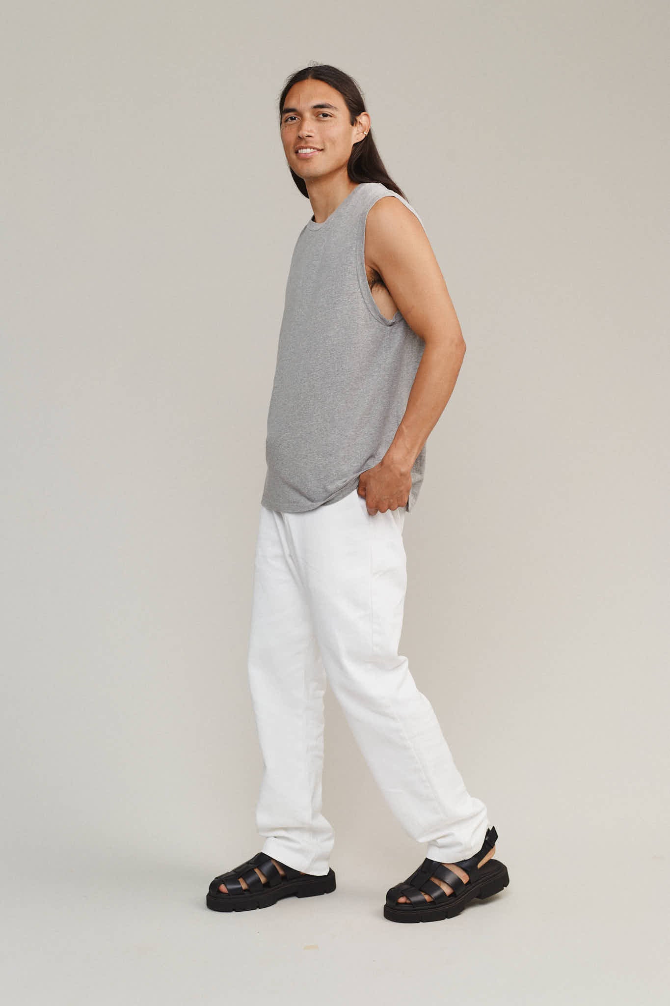 Heathered Malibu Muscle Tee | Jungmaven Hemp Clothing & Accessories / Color: