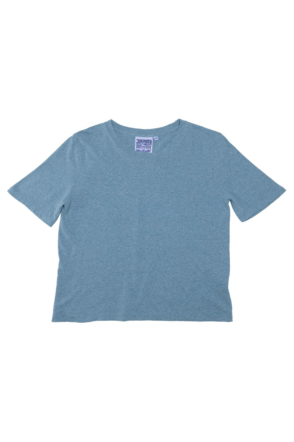 Heathered Silverlake Cropped Tee | Jungmaven Hemp Clothing & Accessories / Color: Blue Heaven