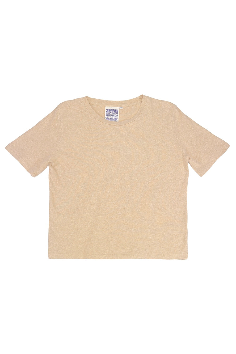Heathered Silverlake Cropped Tee | Jungmaven Hemp Clothing & Accessories / Color: Oat Milk