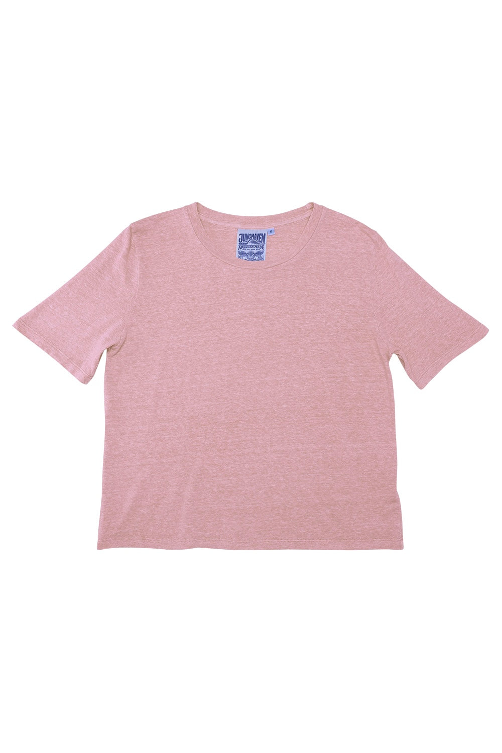 Heathered Silverlake Cropped Tee | Jungmaven Hemp Clothing & Accessories / Color: Rose Water