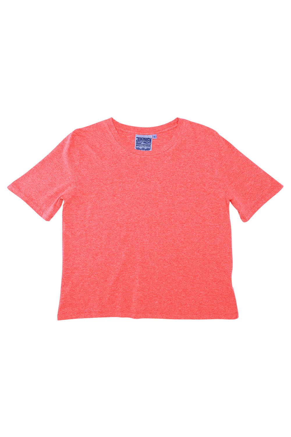 Heathered Silverlake Cropped Tee | Jungmaven Hemp Clothing & Accessories / Color: Sunset Coral