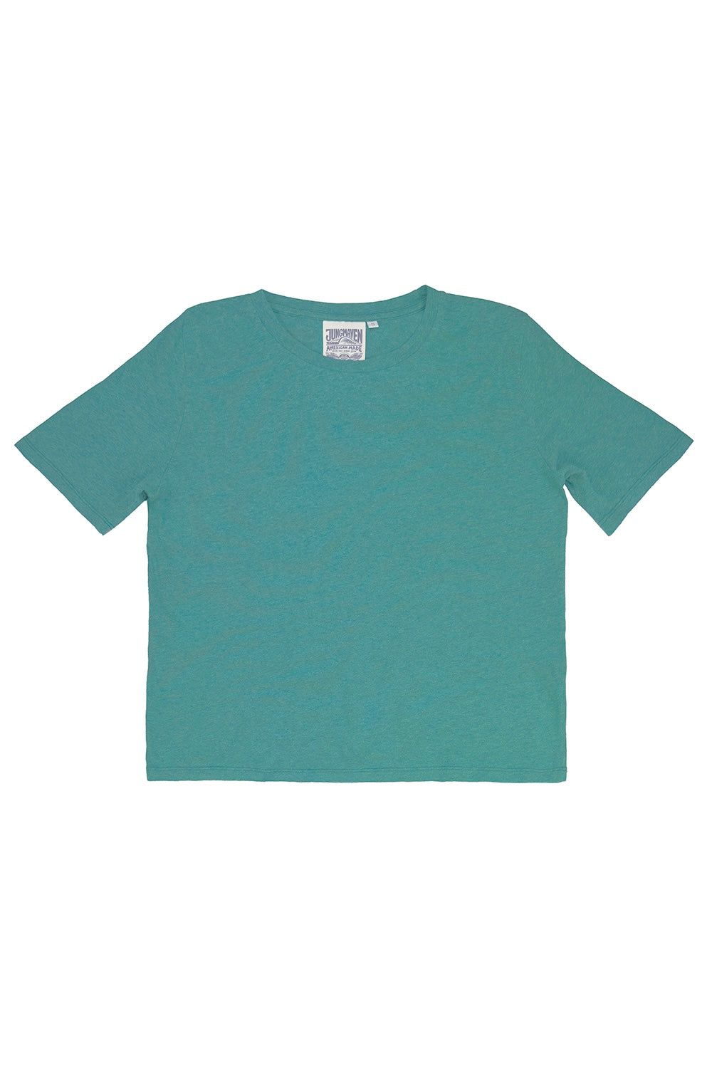 Heathered Silverlake Cropped Tee | Jungmaven Hemp Clothing & Accessories / Color: Teal
