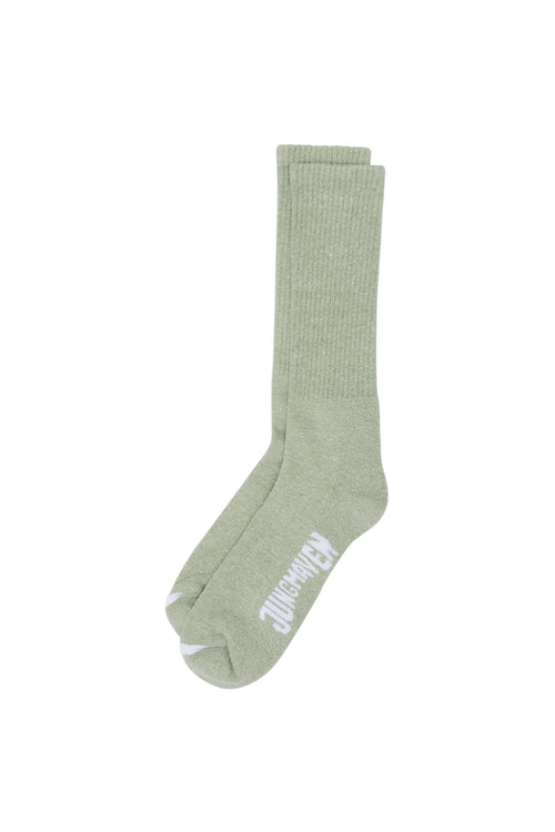 Heathered Hemp Crew Socks | Jungmaven Hemp Clothing & Accessories / Color: Agave Green