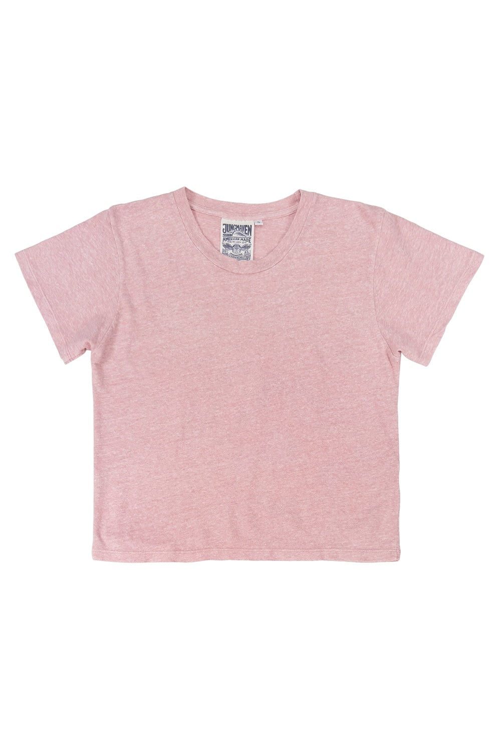Heathered Cropped Lorel Tee | Jungmaven Hemp Clothing & Accessories / Color: Rose Water