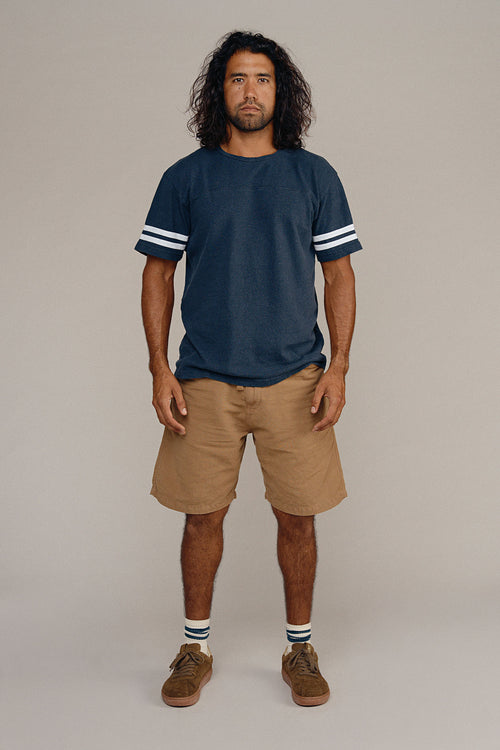 Varsity Tee | Jungmaven Hemp Clothing & Accessories / model_desc: Matias is 6’2” wearing L
