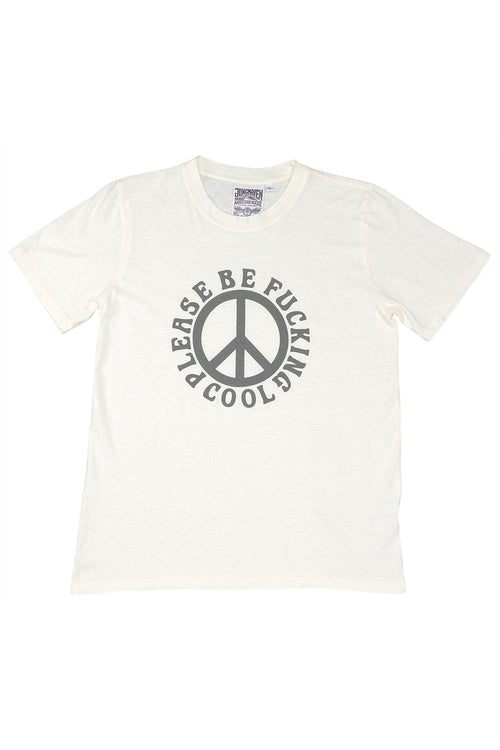 Please Be F#cking Cool Jung Tee | Jungmaven Hemp Clothing & Accessories / Color: Washed White