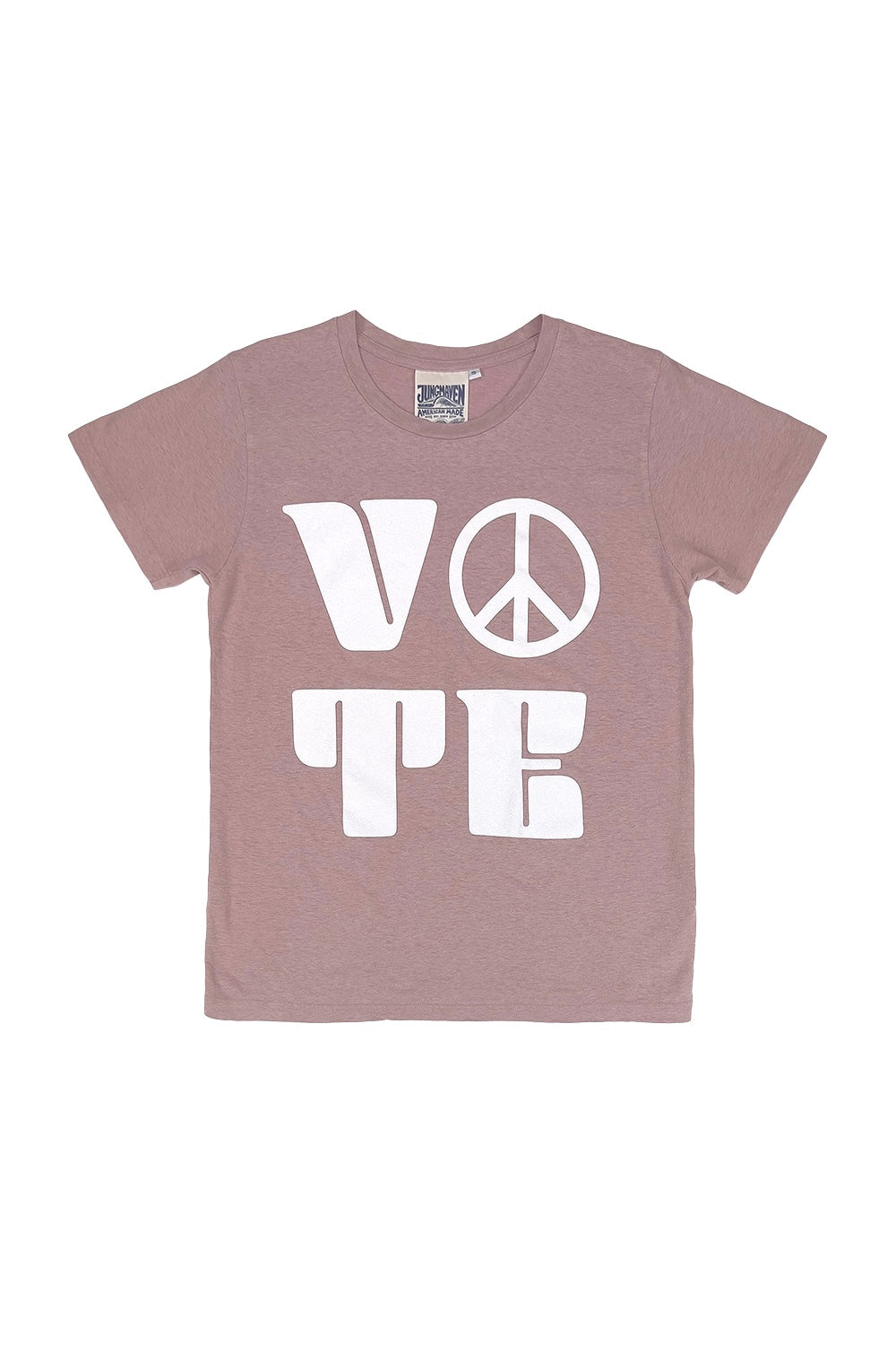 Vote Peace Lorel Tee | Jungmaven Hemp Clothing & Accessories / Color: Rose Quartz
