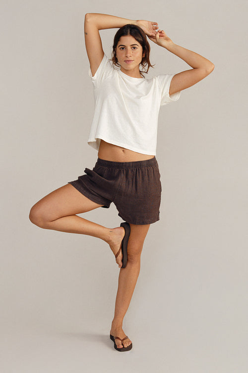 Makena Short | Jungmaven Hemp Clothing & Accessories / model_desc: Nadia is 5’7” wearing XS