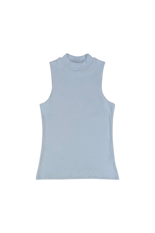 Mariposa Mock Neck Tank - Sale Colors | Jungmaven Hemp Clothing & Accessories / Color: Powder Blue