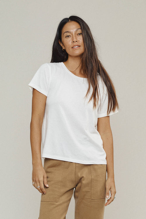 Ojai Tee | Jungmaven Hemp Clothing & Accessories / model_desc: Tamiko is 5’8” wearing S