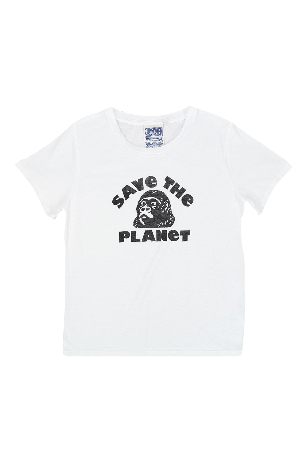 Save the Planet Ojai Tee | Jungmaven Hemp Clothing & Accessories / Color: Washed White