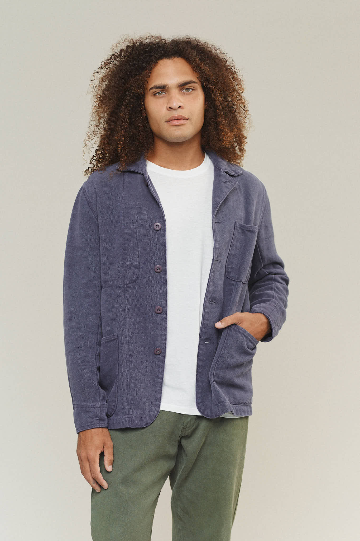 Tamarak Jacket | Jungmaven Hemp Clothing & Accessories / model_desc: Davon 6’0” wearing size M