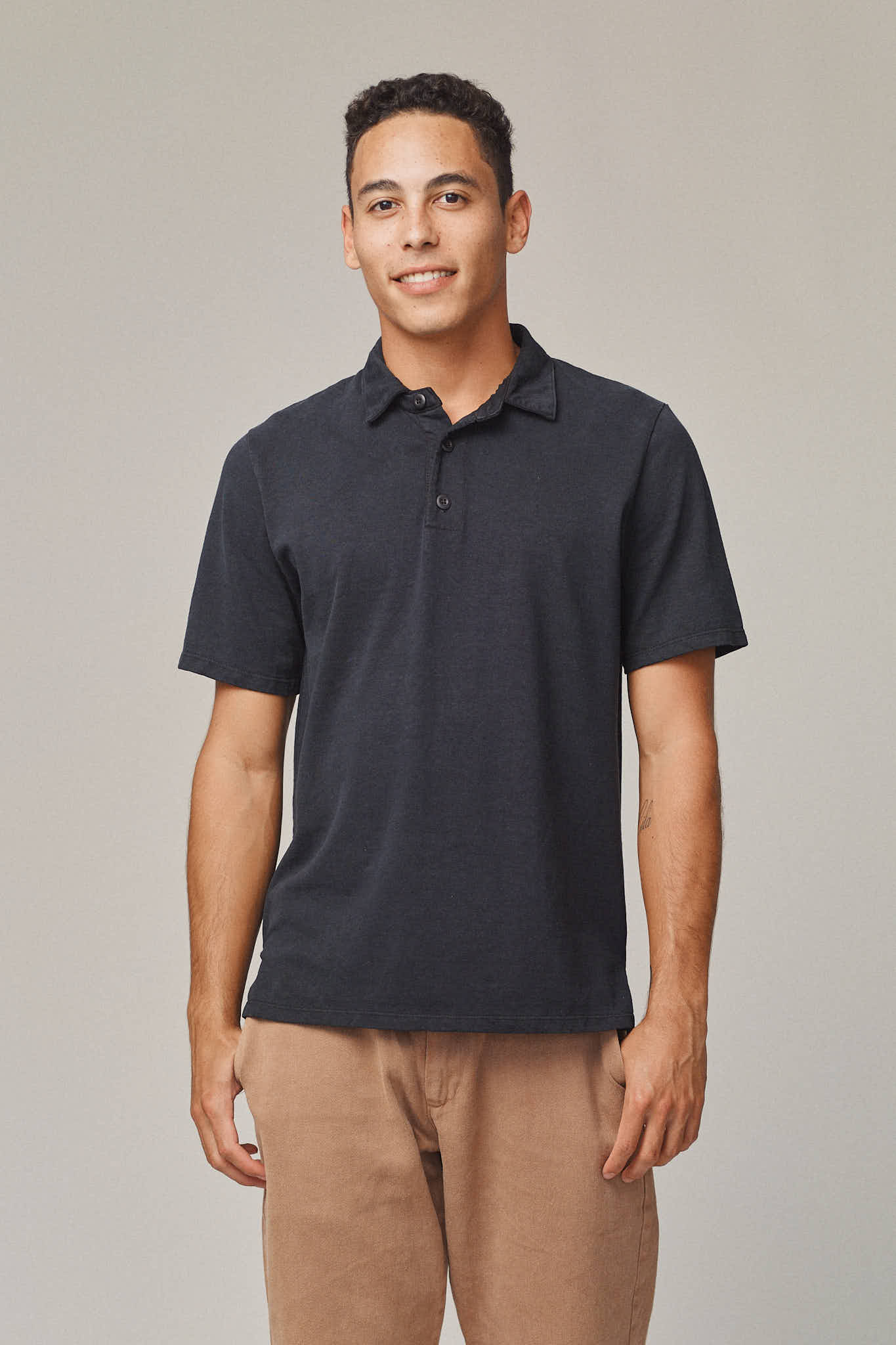 Preston Polo Shirt | Jungmaven Hemp Clothing & Accessories / model_desc: Nick is 6’2” wearing L