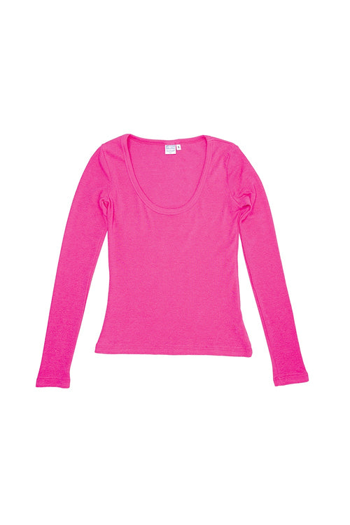 Paseo Long Sleeve Tee - Sale Colors | Jungmaven Hemp Clothing & Accessories / Color: Electric Fuchsia