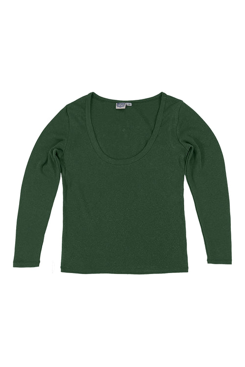 Paseo Long Sleeve Tee - Sale Colors | Jungmaven Hemp Clothing & Accessories / Color: Hunter Green