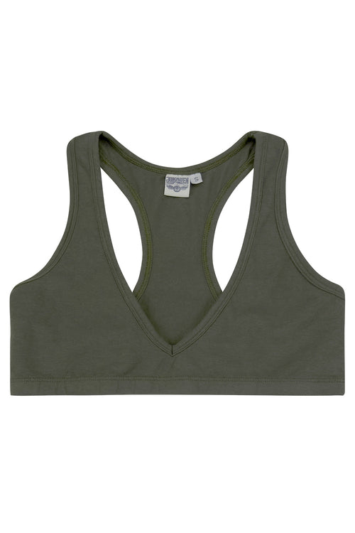 Racer Bra | Jungmaven Hemp Clothing & Accessories / Color: Olive Green