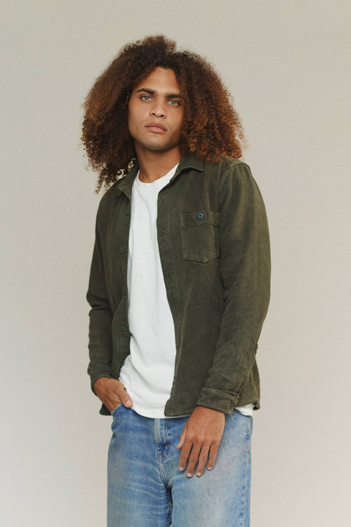 Santa Barbara Jacket | Jungmaven Hemp Clothing & Accessories / model_desc: Davon is 6β0β wearing Medium